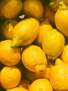 柠檬健康的有机食物背景新鲜的水果农民市场饮食农业