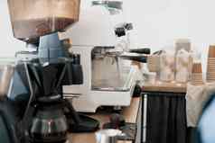 专业现代咖啡机计数器自助餐厅