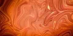 摘要橙色油漆背景丙烯酸纹理大理石模式