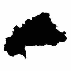 布基纳法索布基纳法索孤立的轮廓地图