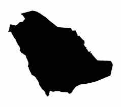 轮廓地图沙特阿拉伯