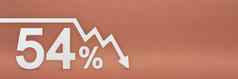 54个百分比箭头图指出股票市场崩溃熊市场通货膨胀经济崩溃崩溃股票横幅百分比折扣标志红色的背景