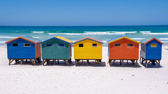 色彩斑斓的海滩房子muizenberg海滩角<strong>小镇</strong>海滩小屋muizenberg角<strong>小镇</strong>假湾南非洲
