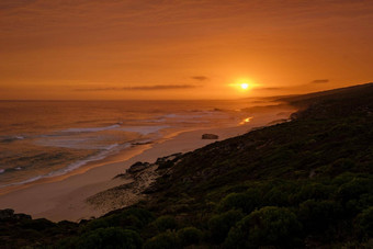 日落<strong>希望</strong>自然储备南非洲西方角美丽的海滩南非洲白色沙丘<strong>希望</strong>自然储备部分花园路线