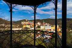 洛克特城堡小镇西方波西米亚捷克共和国