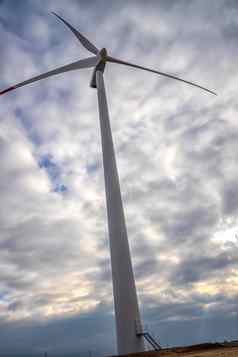 风涡轮风车电权力生产绿色能源