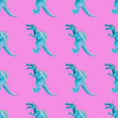 有创意的无缝的恐龙模式粉红色的背景摘要艺术背景
