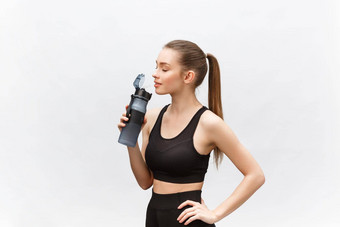 体育运动健身生活方式人概念快乐运动型女人水瓶