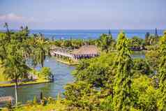 水宫公园尽头巴厘岛岛印尼旅行体系结构背景