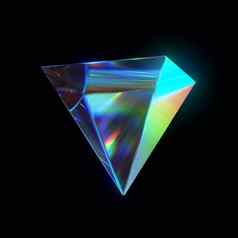 呈现摘要玻璃金字塔详细的反射分散