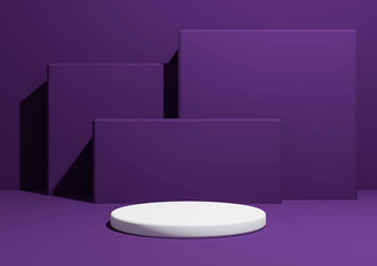 黑暗紫色的紫罗兰色的渲染简单的最小的<strong>产品</strong>显示作文背景讲台上站几何广场形状背景