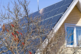 单家庭房子太阳能系统光伏系统太阳能面板屋顶首页