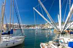 港口港口古老港奢侈品白色游艇景点bigo建设历史中心欧洲城市热那亚