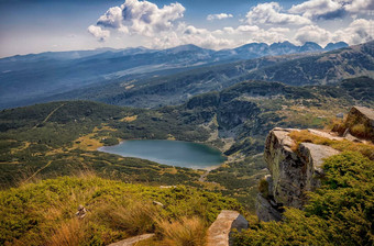 美风景优美的视图峰山湖