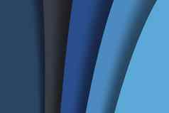 纸雕刻艺术摘要波背景深蓝色的颜色设计模板插图纸层