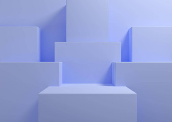 光柔和的蓝色的呈现简单的最小的背景产品显示讲台上站演讲几何背景模拟模板壁纸美化妆品产品