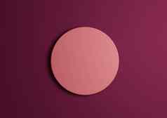 插图光橙色圆讲台上站前视图平躺产品显示最小的简单的黑暗品红色的紫色的背景复制空间文本
