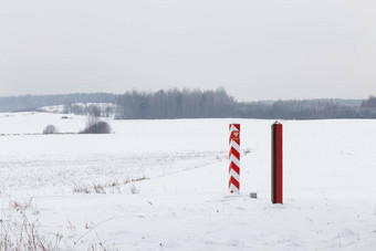 边界<strong>柱子</strong>白俄罗斯波兰边境