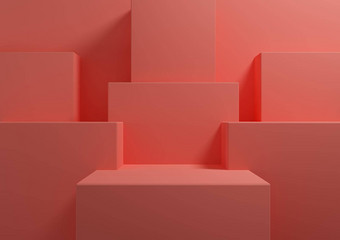 明亮的霓虹灯大马哈鱼粉红色的呈现简单的最小的背景产品显示讲台上站演讲几何背景模拟模板壁纸美化妆品产品