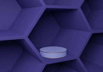 黑暗蓝色的呈现产品显示蜂窝模式摘要背景产品摄影自然几何简单的模板油缸平台讲台上站