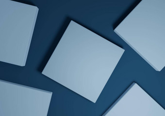 黑暗阿卡蓝色的渲染最小的简单的前视图平躺产品显示背景讲台上站几何形状