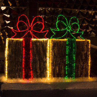 圣诞节装饰形式盒子礼物城市街
