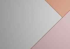 前视图渲染最小的色彩斑斓的灰色的橙色粉红色的纸作文背景复制空间演讲壁纸的地方文本