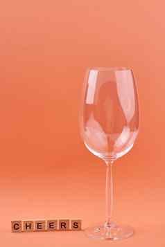 空水晶酒玻璃木多维数据集登记干杯