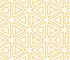 条纹手画模式黄色的对称的