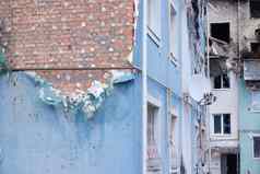 后果俄罗斯战争犯罪摧毁了房子irpin城市乌克兰砂浆壳牌打击首页战争