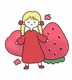 女孩衣服草莓