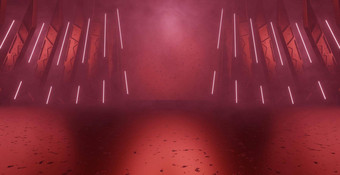 神奇的现代黑暗容量说明烟柔和的粉红色的技术示意图未来主义的展厅大厅背景壁纸插图