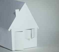 纸房子纸背景概念抵押贷款
