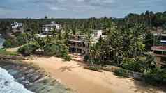 空中视图海岸线现代酒店斯里兰卡斯里兰卡