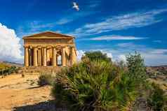 谷寺庙Valle的templi寺庙肯考迪娅古老的希腊寺庙建世纪agrigento西西里寺庙肯考迪娅agrigento西西里意大利