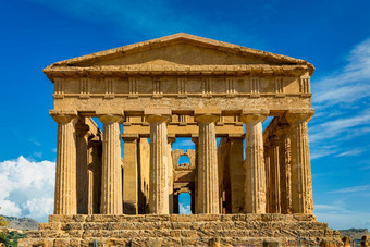 谷寺庙Valle的templi寺庙肯考迪娅古老的希腊寺庙建世纪agrigento西西里寺庙肯考迪娅agrigento西西里意大利