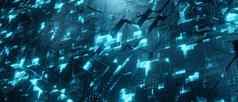 未来主义的科幻时尚的光蓝色的绿松石横幅背景现代概念呈现