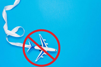 禁止航班民事飞机禁止标志取消航班由于冠状病毒标志禁止微型玩具飞机