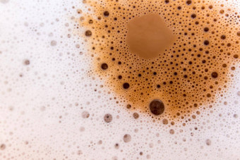 表面纹理热牛奶咖啡软泡沫