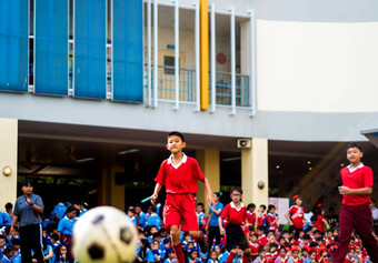 曼谷泰国1月业余足球球员竞争足球<strong>学校</strong>的<strong>年度</strong>体育运动