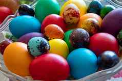 色彩斑斓的鸡蛋假期复活节假期背景
