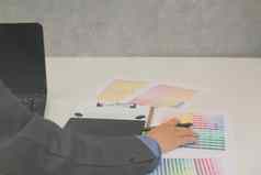 图形室内设计师选择颜色斯沃琪样本目录调色板指南艺术家设计的想法创造力项目