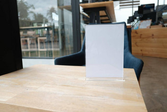 白色标签咖啡馆显示站丙烯酸帐篷卡咖啡商店模型菜单框架表格餐厅空间文本