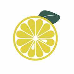 手画柠檬向量插图孤立的白色背景