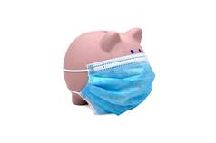 小猪银行穿外科手术脸面具