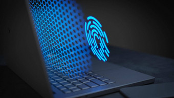 指纹浮动全息图移动PC屏幕安全数字系统数据网络安全呈现