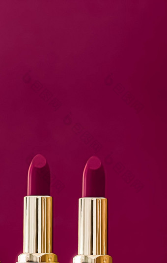 紫色的口<strong>红金</strong>管颜色背景奢侈品化妆化妆品美品牌产品设计