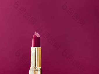 紫色的口红金管颜色背景奢侈品化妆化妆品美品牌产品设计