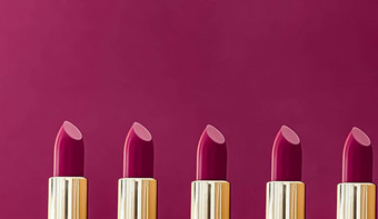 紫色的口红金管颜色背景奢侈品化妆化妆品美品牌产品设计
