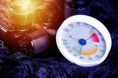 模拟温度计湿度计摄影设备